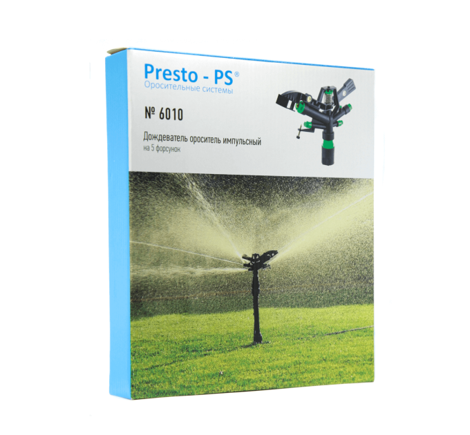 Дощувач Presto-PS зрошувач імпульсний на 5 форсунок з різьбленням 1 дюйм (6010)