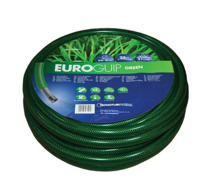 Шланг садовий Tecnotubi Euro Guip Green для поливу діаметр 1/2 дюйма, довжина 20 м (EGG 1/2 20)
