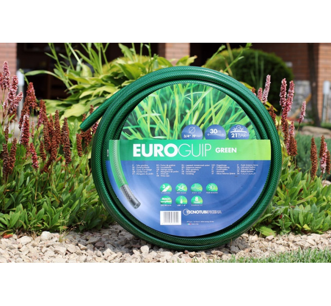 Шланг садовий Tecnotubi Euro Guip Green для поливу діаметр 1/2 дюйма, довжина 20 м (EGG 1/2 20)