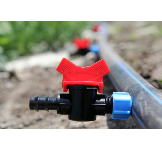 Кран стартовий з піджимом Presto-PS для трубки 16 мм, в упаковці - 50 шт. (OV-0516)