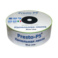 Крапельна стрічка Presto-PS щілинна Blue Line отвори через 20 см, витрата води 2,4 л/год, довжина 1000 м (BL-20-1000)