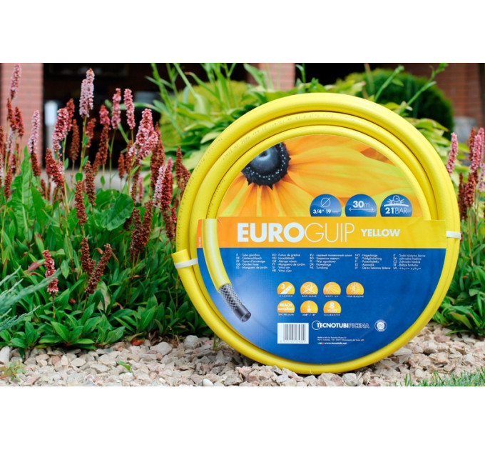 Шланг садовий Tecnotubi Euro Guip Yellow для поливу діаметр 1/2 дюйма, довжина 50 м (EGY 1/2 50)